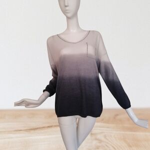 Gradient Bleu and Gray Women's Sweater XXL